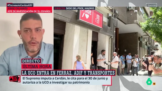 Jorge Calabrés, sobre la actuación de la UCO en Ferraz: "Es una imagen que no puede salvar Pedro Sánchez" Jorge Calabrés, sobre la actuación de la UCO en Ferraz: "Es una imagen que no puede salvar Pedro Sánchez"
