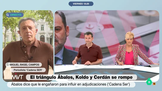 Iñaki López reacciona al enfado de Ábalos con Sánchez por defender a Cerdán hasta el final: "Es un problema de celos" Iñaki López reacciona al enfado de Ábalos con Sánchez por defender a Cerdán hasta el final: "Es un problema de celos"