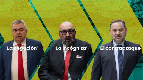 Santos Cerdán, Koldo García y José Luis Ábalos Santos Cerdán, Koldo García y José Luis Ábalos