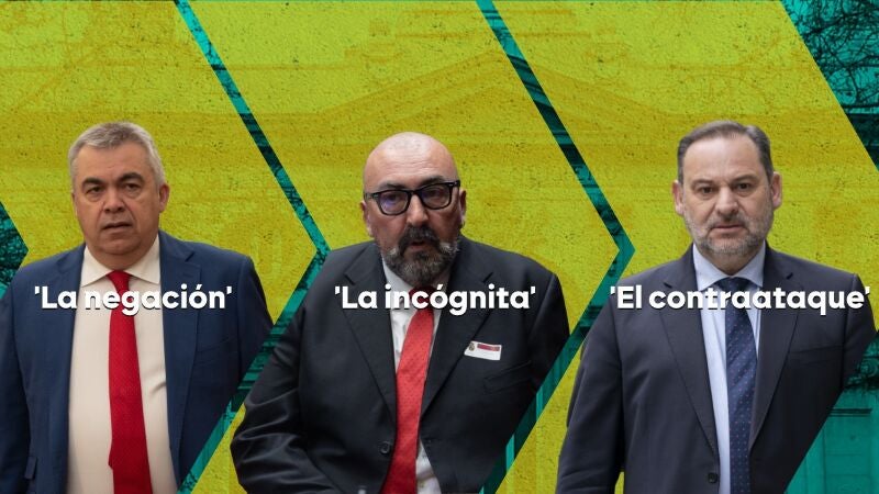 Santos Cerdán, Koldo García y José Luis Ábalos