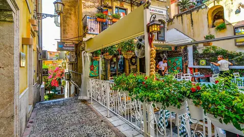 Restaurante en Taormina, Sicilia Restaurante en Taormina, Sicilia
