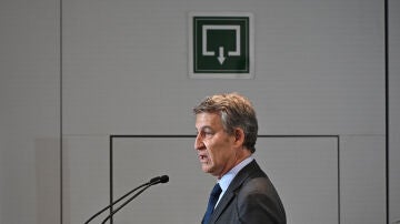 El presidente del PP, Alberto N&uacute;&ntilde;ez Feij&oacute;o, durante el Foro ABC celebrado este martes en la sede del peri&oacute;dico. 