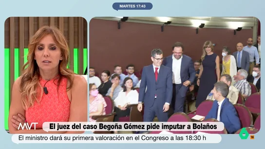 Carmen Morodo, sobre el auto de Peinado que pide imputar a Bolaños: "No sé si es una pirueta, me parece un poco exagerado" Carmen Morodo, sobre el auto de Peinado que pide imputar a Bolaños: "No sé si es una pirueta, me parece un poco exagerado"