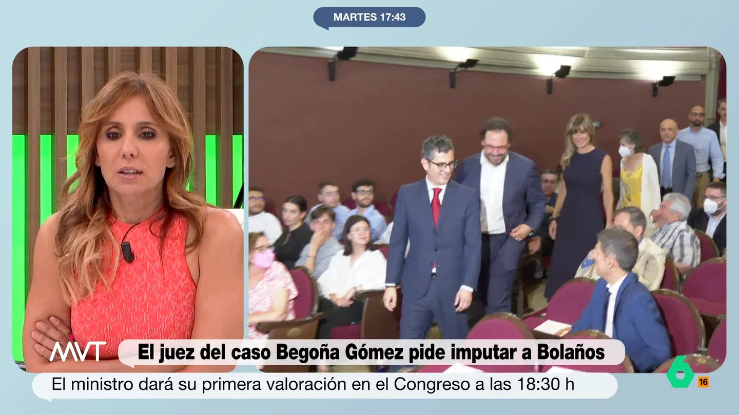 Carmen Morodo, sobre el auto de Peinado que pide imputar a Bolaños: "No sé si es una pirueta, me parece un poco exagerado" Carmen Morodo, sobre el auto de Peinado que pide imputar a Bolaños: "No sé si es una pirueta, me parece un poco exagerado"