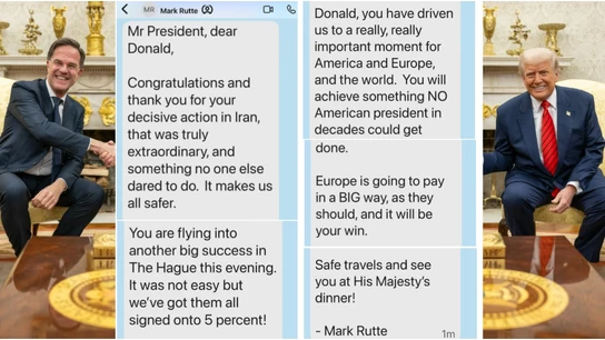 Trump revela mensajes privados enviados por Rutte sobre el gasto en defensa: "Europa va a pagar y será tu victoria" Trump revela mensajes privados enviados por Rutte sobre el gasto en defensa: "Europa va a pagar y será tu victoria"