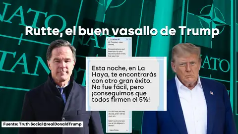 Rutte, el buen vasallo de Trump. Rutte, el buen vasallo de Trump.
