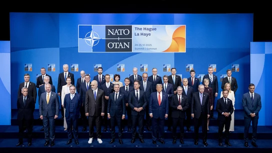 Foto de familia de la cumbre de la OTAN este miércoles en La Haya Foto de familia de la cumbre de la OTAN este miércoles en La Haya