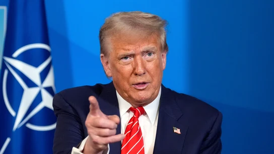 El presidente de Estados Unidos, Donald Trump, durante la cumbre de la OTAN El presidente de Estados Unidos, Donald Trump, durante la cumbre de la OTAN