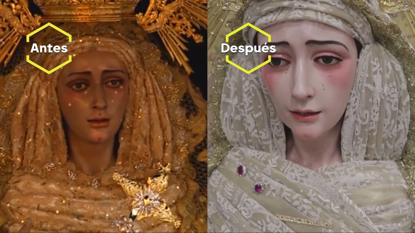 Nueva polémica por una virgen en Sevilla: la hija del escultor denuncia que la de Dulce Nombre de Bellavista no se parece en nada a la original Nueva polémica por una virgen en Sevilla: la hija del escultor denuncia que la de Dulce Nombre de Bellavista no se parece en nada a la original