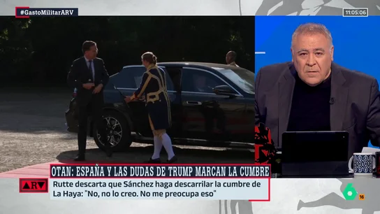 Ferreras reponde a Rutte sobre el gasto en defensa: "¿Por qué hay que gastar el 5%? ¿Porque lo dice el emperador Trump?" Ferreras reponde a Rutte sobre el gasto en defensa: "¿Por qué hay que gastar el 5%? ¿Porque lo dice el emperador Trump?"