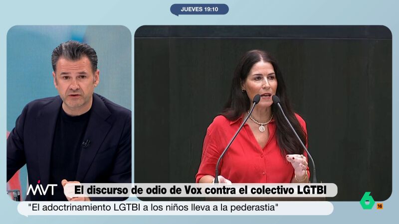 Iñaki López responde tajante al discurso homófobo de Carla Toscano (Vox): "No es más que un compendio de odio"