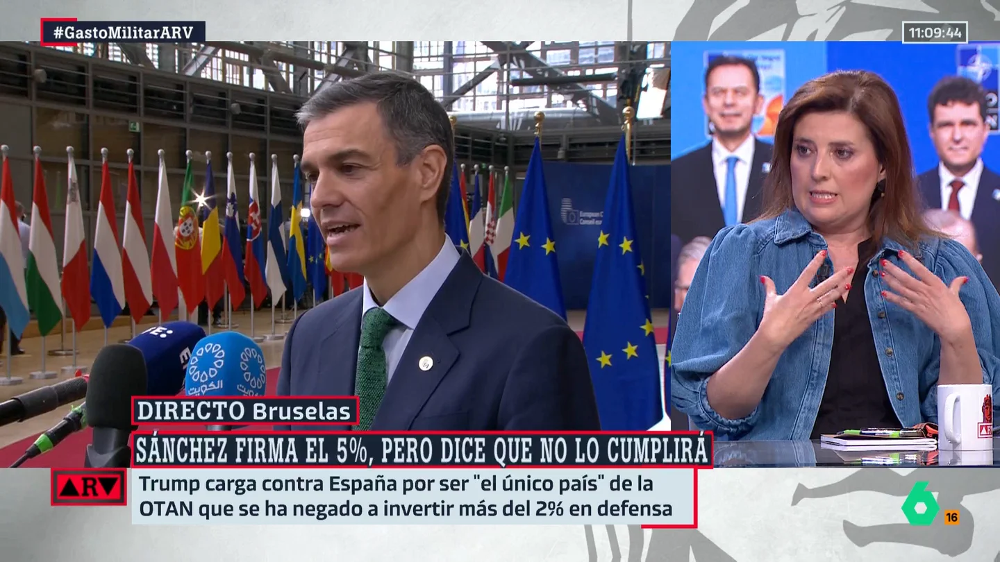 Belén Carreño, sobre el acuerdo de la OTAN: "Prácticamente, ningún país de la UE tiene intención de cumplirlo" Belén Carreño, sobre el acuerdo de la OTAN: "Prácticamente, ningún país de la UE tiene intención de cumplirlo"