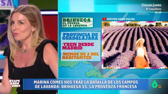 Marina Comes defiende a Brihuega como los campos de lavanda más espectaculares del mundo: "No tienen que envidiar a la Provenza" Hoy Marina Comes propone un 'duelo' entre Brihuega, en Guadalajara, y la Provenza francesa por quién tiene los campos de lavanda más impresionantes. En este vídeo, defiende la candidatura española y su recomendable festival de la lavanda.