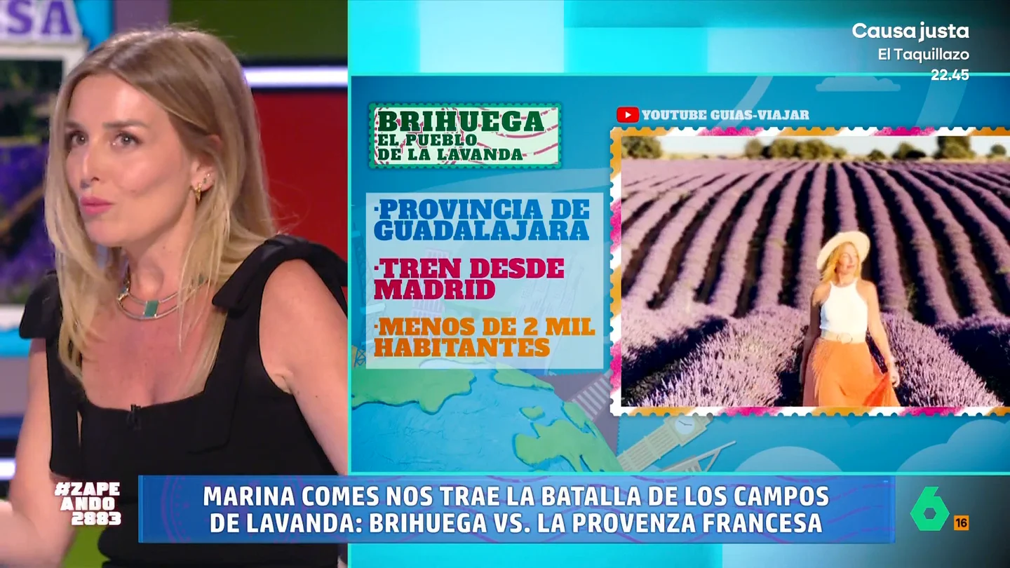 Marina Comes defiende a Brihuega como los campos de lavanda más espectaculares del mundo: "No tienen que envidiar a la Provenza" Hoy Marina Comes propone un 'duelo' entre Brihuega, en Guadalajara, y la Provenza francesa por quién tiene los campos de lavanda más impresionantes. En este vídeo, defiende la candidatura española y su recomendable festival de la lavanda.