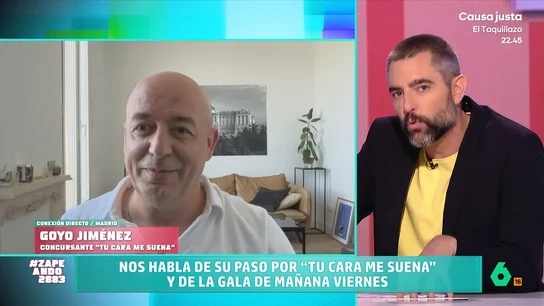 Goyo Jiménez 'resume' su paso por 'Tu cara me suena': "Estoy haciendo bulto, soy un tipo grande y relleno bien" En esta temporada ya se ha podido ver al cómico convertido en Peret, Ramoncín, Kiko Rivera o Tata Golosa. Además, para ello, ha tenido que prescindir de algo muy característico de su look: su barba.