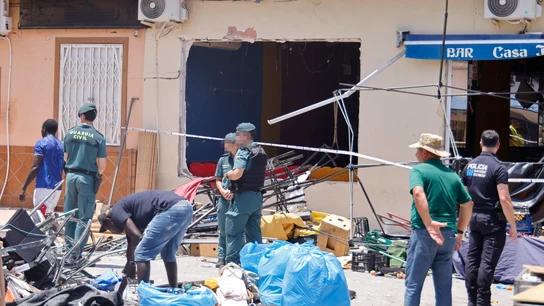 El lugar de la explosión en Lo Pagán (Murcia) El lugar de la explosión en Lo Pagán (Murcia)