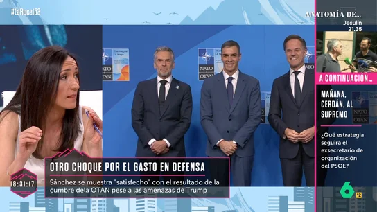 Ana Martín critica la postura de Pedro Sánchez tras la cumbre de la OTAN: "Se ha quedado en la más absoluta de las soledades" Ana Martín critica la postura de Pedro Sánchez tras la cumbre de la OTAN: "Se ha quedado en la más absoluta de las soledades"