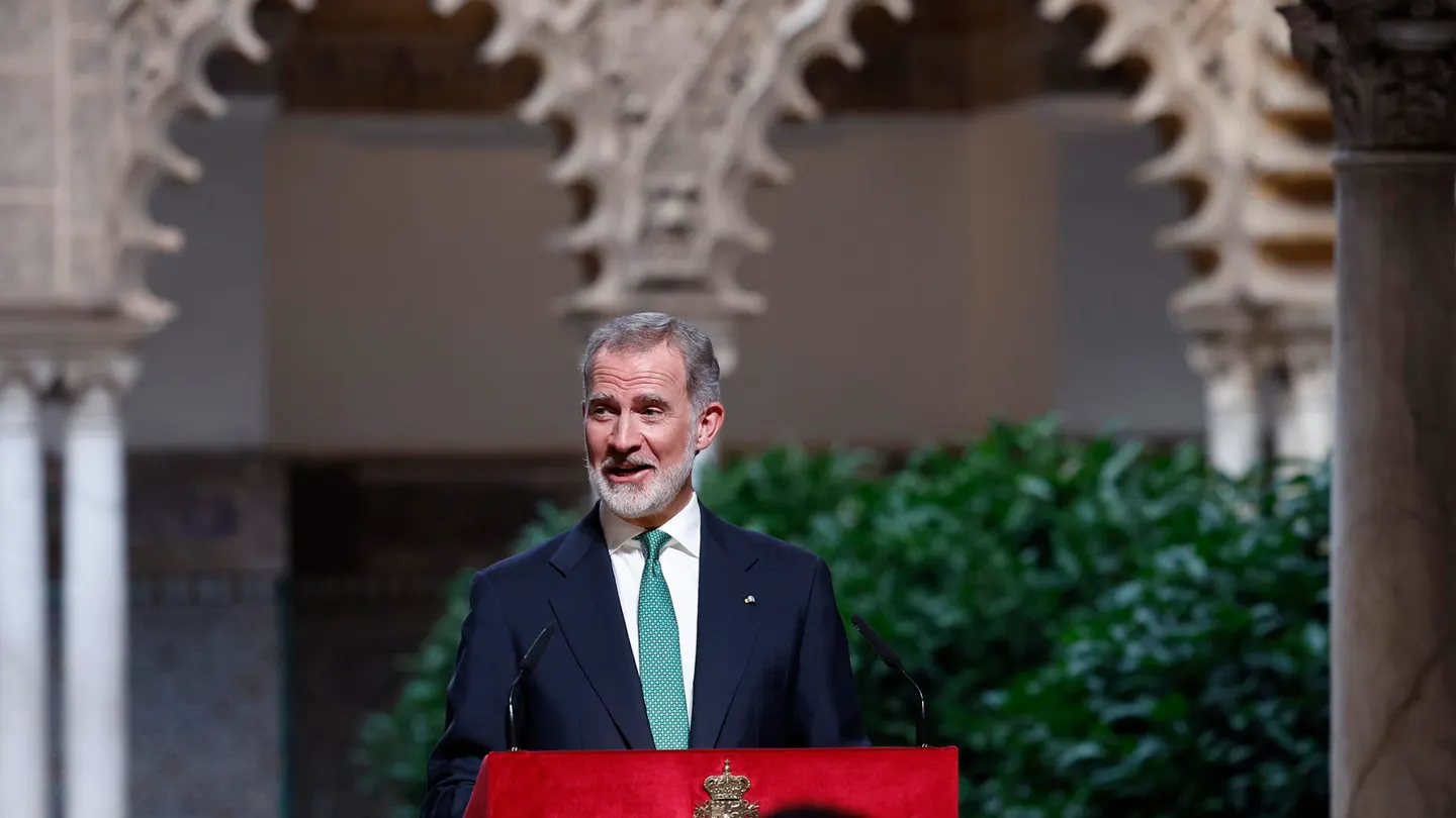 El rey Felipe VI durante su discurso en Sevilla El rey Felipe VI durante su discurso en Sevilla