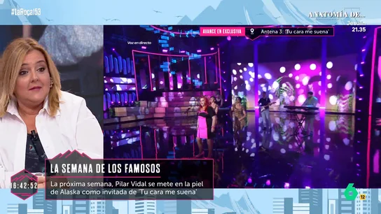 La Roca ofrece un adelanto en exclusiva de la actuación de Pilar Vidal en 'Tu cara me suena': "Creí que me desmayaba" La Roca ofrece un adelanto en exclusiva de la actuación de Pilar Vidal en 'Tu cara me suena': "Creí que me desmayaba"