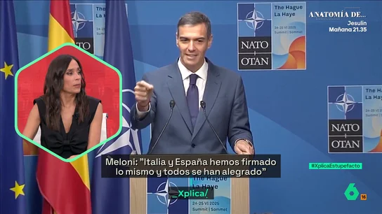 Pilar Velasco, tras la cumbre de la OTAN: "El elemento desestabilizador no ha sido Pedro Sánchez, sino Donald Trump" Pilar Velasco, tras la cumbre de la OTAN: "El elemento desestabilizador no ha sido Pedro Sánchez, sino Donald Trump"