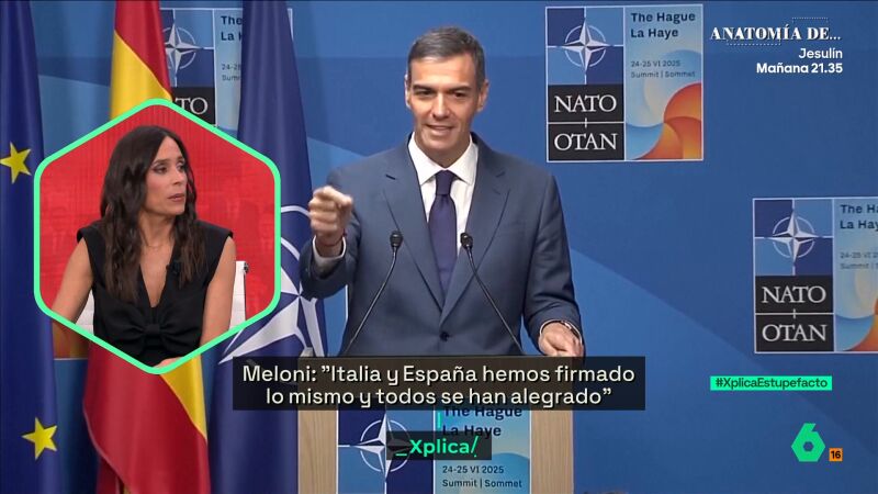 Pilar Velasco, tras la cumbre de la OTAN: "El elemento desestabilizador no ha sido Pedro Sánchez, sino Donald Trump"