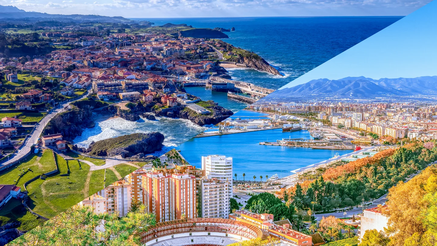 Málaga vs Llanes, votación al mejor destino de verano de España Málaga vs Llanes, votación al mejor destino de verano de España