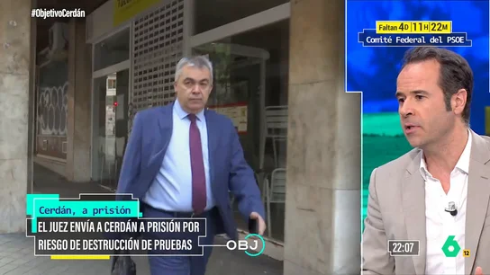 Chicote, alerta sobre Cerdán tras su ingreso en prisión: "Sabe muchas cosas, es el enviado de Pedro Sánchez a ver a Puigdemont" Chicote, alerta sobre Cerdán tras su ingreso en prisión: "Sabe muchas cosas, es el enviado de Pedro Sánchez a ver a Puigdemont"
