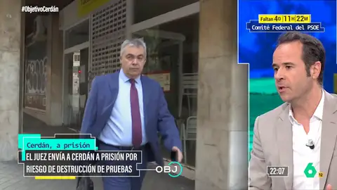 Chicote, alerta sobre Cerdán tras su ingreso en prisión: "Sabe muchas cosas, es el enviado de Pedro Sánchez a ver a Puigdemont" Chicote, alerta sobre Cerdán tras su ingreso en prisión: "Sabe muchas cosas, es el enviado de Pedro Sánchez a ver a Puigdemont"