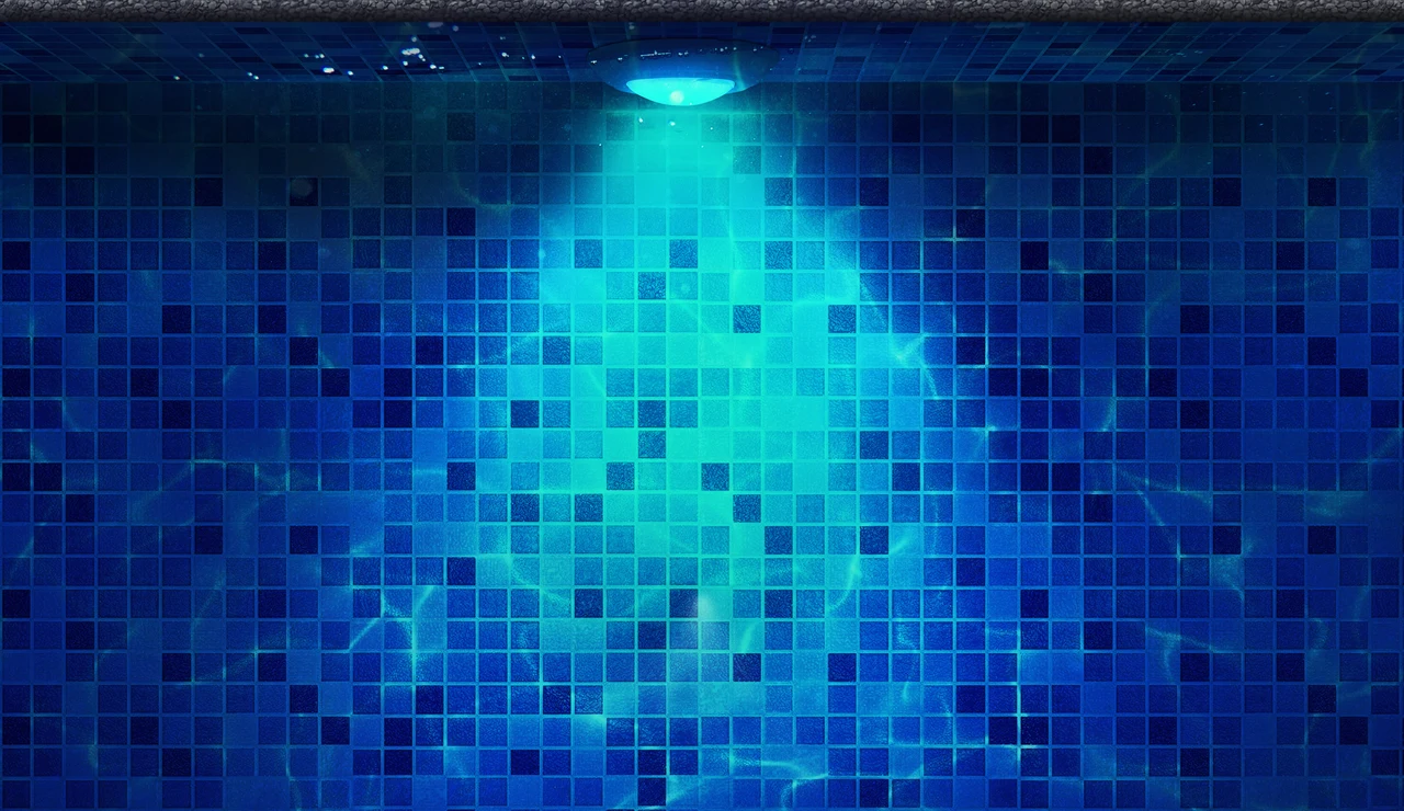 Piscina de noche