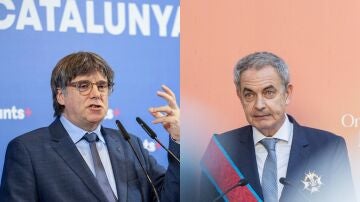 Im&aacute;genes de archivo de Carles Puigdemont y Jos&eacute; Luis Rodr&iacute;guez Zapatero