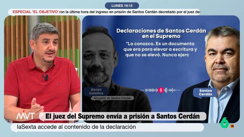 Alfonso Pérez Medina, sobre el contrato de Cerdán con Servinabar: "El juez le ha dado validez a la escritura"