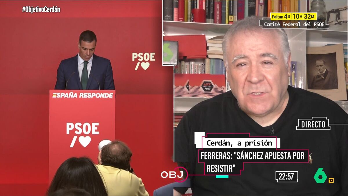 Ferreras: "Una persona muy importante en el Gobierno alertó a Sánchez en  octubre de que había informaciones delicadas en torno a Cerdán"
