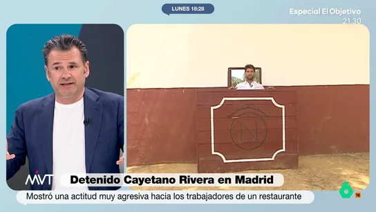 Iñaki López, sobre la detención de Cayetano Rivera: "Quién a las cinco de la mañana no ha tenido algún dislate en el 'Burry King'" Iñaki López reacciona con ironía al altercado protagonizado por Cayetano Rivera en una hamburguesería de madrugada por el que la Policía le terminó deteniendo acusado de desobediencia y resistencia a la autoridad.