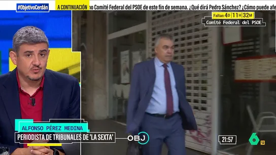 Alfonso Pérez Medina, sobre la defensa de Santos Cerdán: "Si algo puede molestar a un juez es el discurso del lawfare" Alfonso Pérez Medina analiza en este vídeo las opciones que tiene Santos Cerdán para salir de la cárcel después de que hoy el juez que investiga el 'caso Koldo' haya ordenado su ingreso en prisión, donde pasa su primera noche.