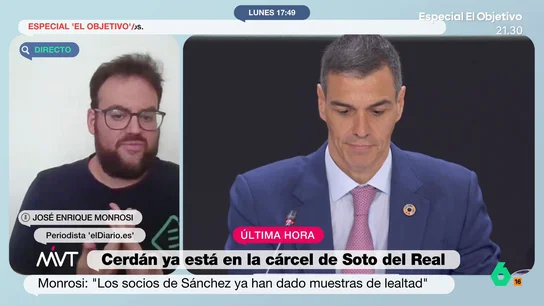 Monrosi, sobre el futuro de la legislatura tras el caso Cerdán: "En el PSOE mucha gente ve realmente desgastado a Sánchez" "En el seno del PSOE hay mucha gente que cree que solo con un cambio al más alto nivel, incluido Sánchez, esto tendría algún tipo de salida política", afirma José Enrique Monrosi en este vídeo.