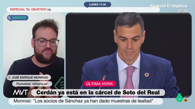 Monrosi, sobre el futuro de la legislatura tras el caso Cerdán: "En el PSOE mucha gente ve realmente desgastado a Sánchez"