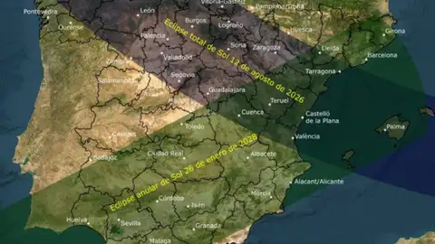 Eclipses en España en los próximos tres años Eclipses en España en los próximos tres años