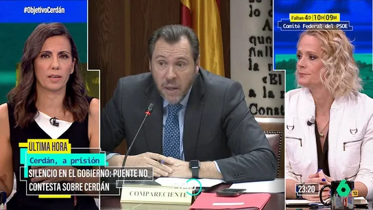 Zaida Cantera, ante las reacciones del PSOE a la prisión para Cerdán: "La actuación con contundencia no es respuesta suficiente" Óscar Puente ha decidido no contestar a la prensa a su salida de unos premios celebrados este lunes en Madrid. La exdiputada socialista expone que es "muy complicado" que el Gobierno de una respuesta satisfactoria.