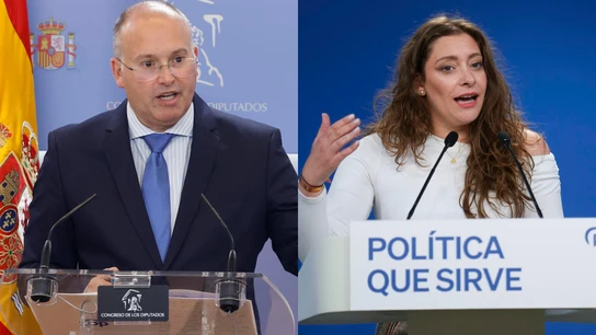 Miguel Tellado y Ester Muñoz, en sendas imágenes de archivo Miguel Tellado y Ester Muñoz, en sendas imágenes de archivo