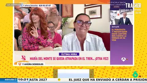 Sónsoles Ónega y Valeria Vegas acusan a María del Monte de ser la gafe de los trenes: "Yo contigo no me monto" Sónsoles Ónega y Valeria Vegas acusan a María del Monte de ser la gafe de los trenes: "Yo contigo no me monto"