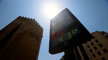 Term&oacute;metro en C&oacute;rdoba durante la ola de calor de la semana pasada. 