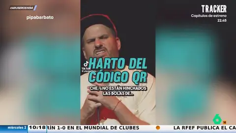 El humorista Pipa Barbato, sobre los códigos QR que sustituyen a las cartas de los restaurantes: "Estoy harto" El humorista Pipa Barbato, sobre los códigos QR que sustituyen a las cartas de los restaurantes: "Estoy harto"