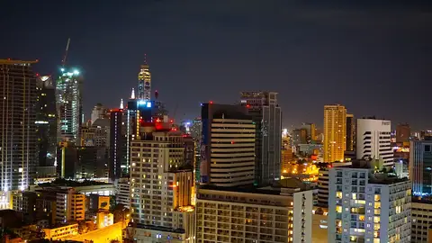 Panorámica nocturna de Bangkok Panorámica nocturna de Bangkok