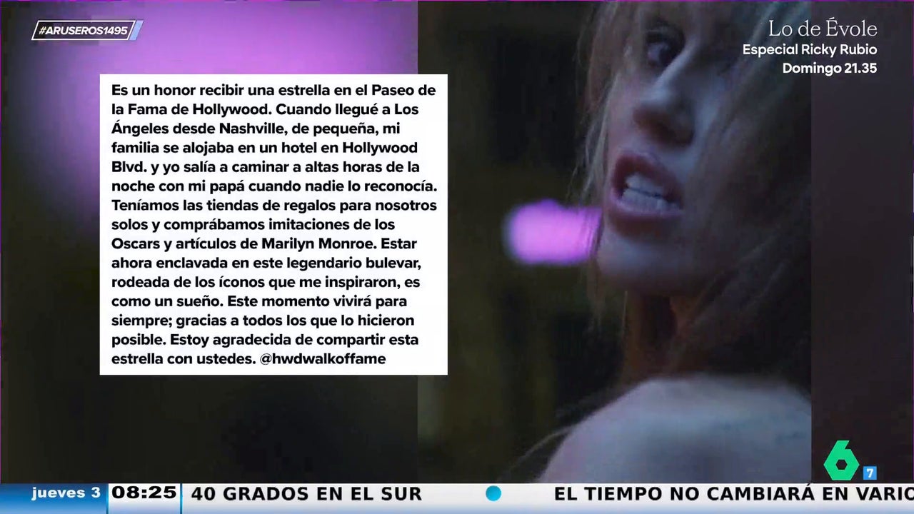 ¡Miley Cyrus brilla con luz propia! La estrella del pop recibirá su estrella en el Paseo de la Fama de Hollywood en 2026