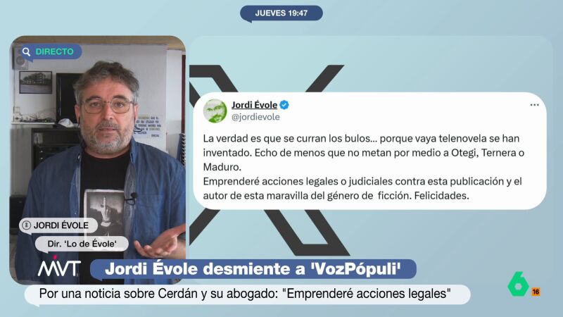 Jordi Évole estalla por el bulo que le vincula con Santos Cerdán y su abogado: "Es de una praxis pésima y un asco de periodismo"