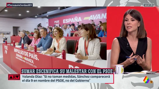 Ainhoa Martínez señala que ve "impostado" a Sumar: "Está ejerciendo ese derecho al pataleo" Ainhoa Martínez señala que ve "impostado" a Sumar: "Está ejerciendo ese derecho al pataleo"