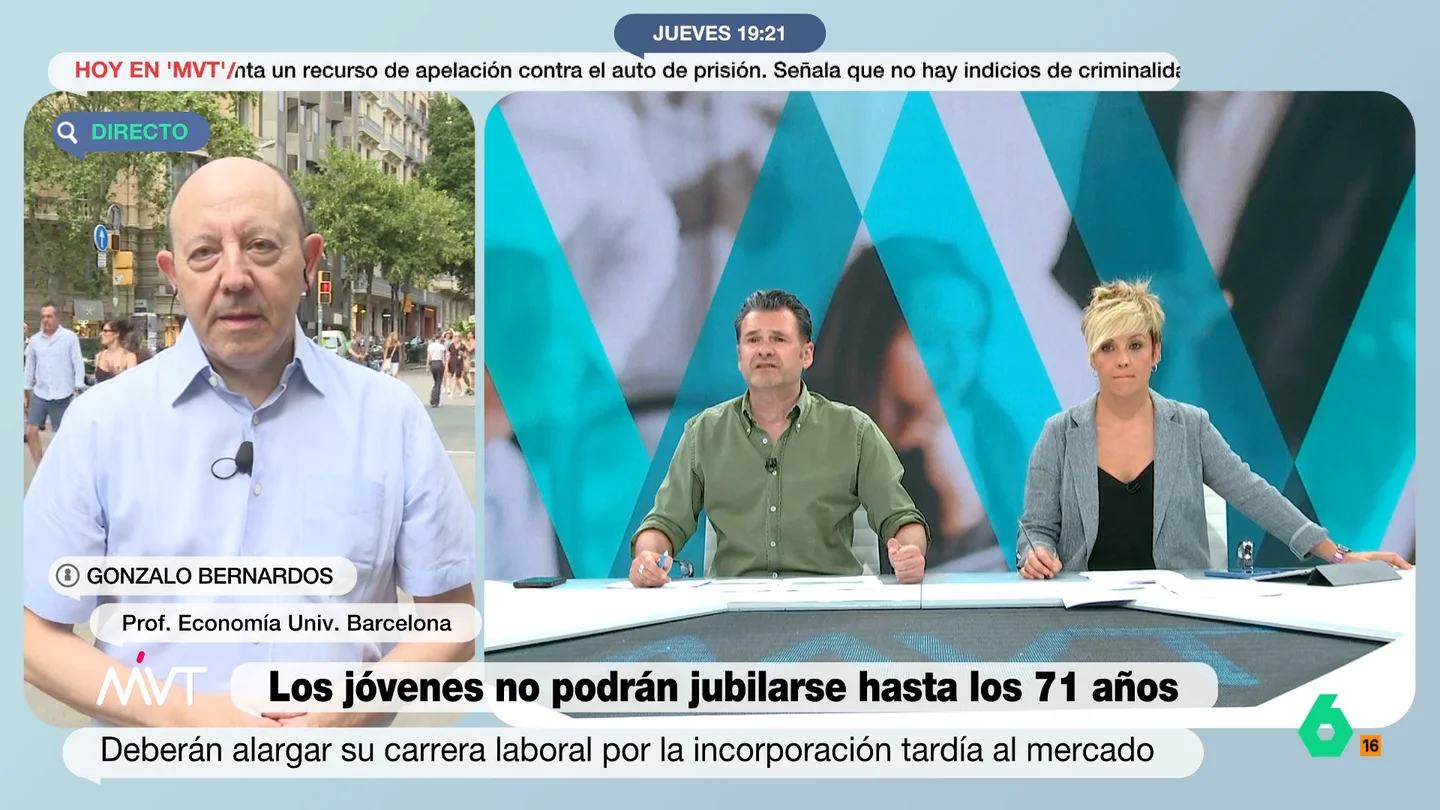 Bernardos, pesimista sobre las jubilaciones del futuro: "Los jóvenes cobrarán pensiones, pero no tan buenas como las actuales" Bernardos, pesimista sobre las jubilaciones del futuro: "Los jóvenes cobrarán pensiones, pero no tan buenas como las actuales"