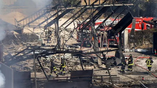 Explosión en una gasolinera de Roma. Explosión en una gasolinera de Roma.