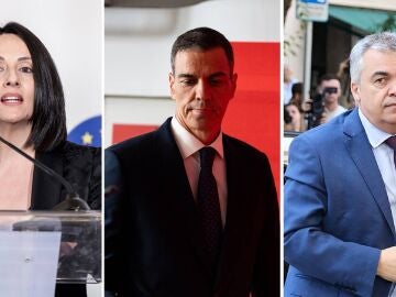 Rebeca Torró (izda.), nueva secretaria de Organización del PSOE tras la salida de Cerdán.