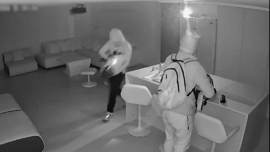 Imagen del robo en una de las viviendas del grupo de ladrones detenido Imagen del robo en una de las viviendas del grupo de ladrones detenido